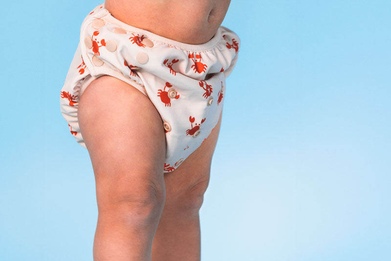 Baby Luna | Swim Essentials | Oh Crab | Rood/Beige Wasbare Zwemluier