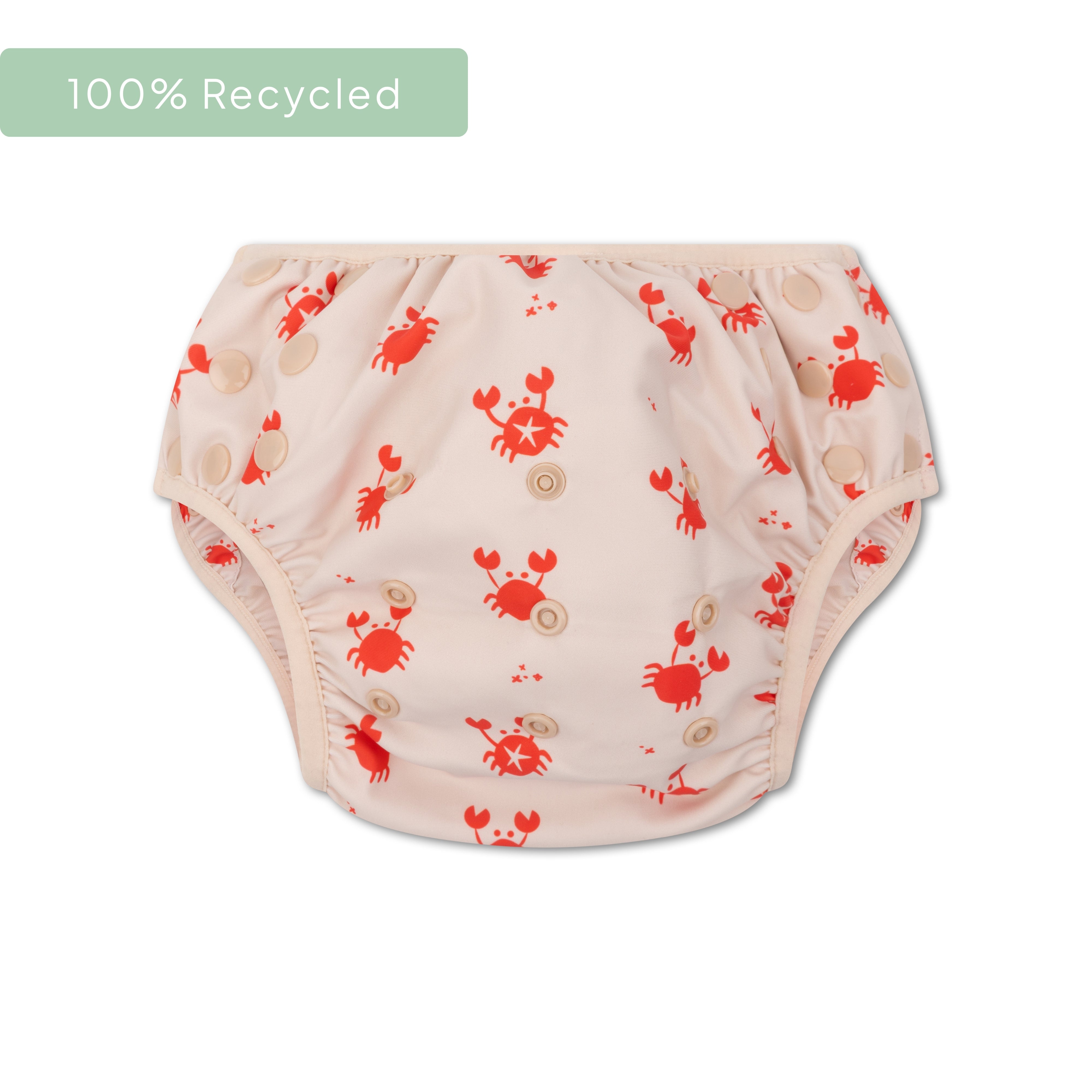 Baby Luna | Swim Essentials | Oh Crab | Rood/Beige Wasbare Zwemluier