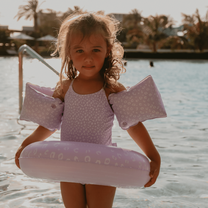 Baby Luna | Swim Essentials | Leopard | Lila Zwembandjes 2-6 jaar