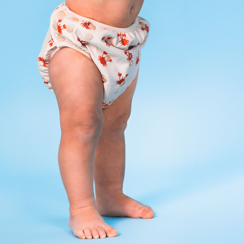 Baby Luna | Swim Essentials | Oh Crab | Rood/Beige Wasbare Zwemluier