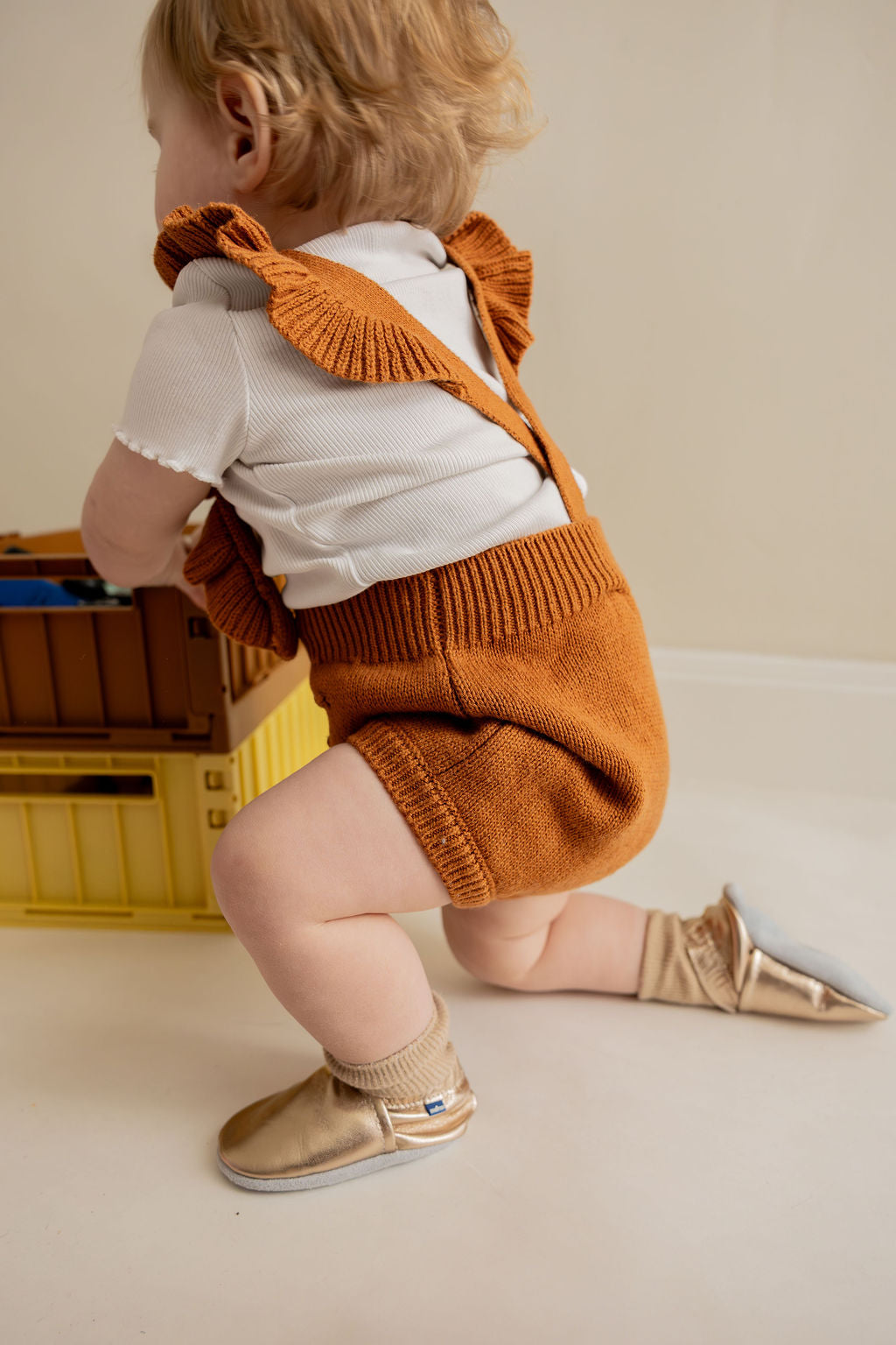 Baby Luna | Baby soft slofjes goud