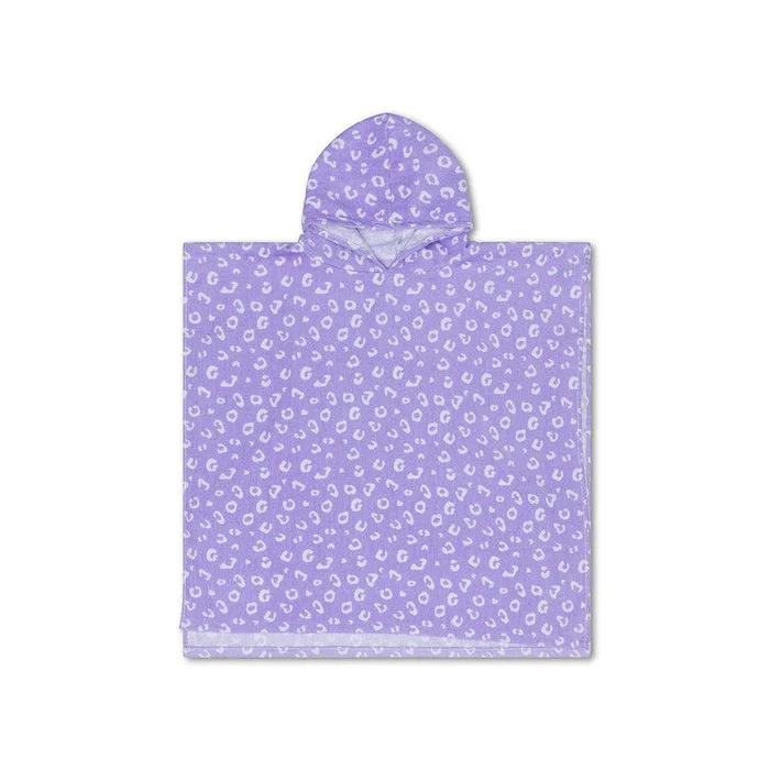 Baby Luna | Swim Essentials | Leopard | Lila Strandponcho 65 x 65 cm