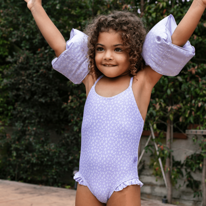 Baby Luna | Swim Essentials | Leopard | Lila Zwembandjes 2-6 jaar